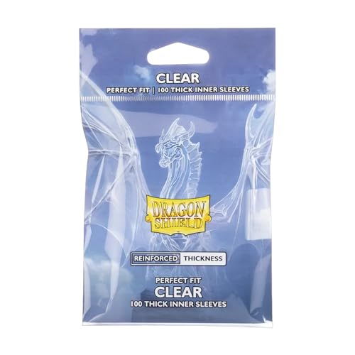 Dragon Shield - Standard Perfect Fit Thick Inner Sleeves - (100 Sleeves) - Clear - color: Thick Inner Clear, size: Standard Size