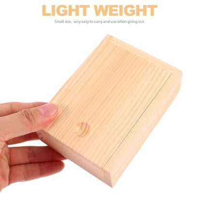 Lurrose Wooden Card Storage Box Trading Card Box Holder Poker Card Collection Box Organizer for Playing Gaming Cards Storage and Collection