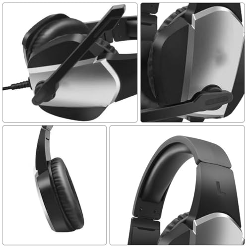 GANAZONO Professional Gaming Headset with Noise-canceling and Sound Absorption Features, Plastic Over-Ear Gaming Headphones for Computer Use, for Watching Movies and Chat