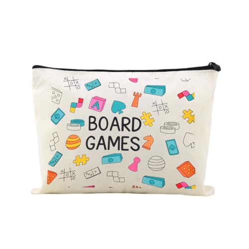 Board Games Dice Chess Storage Bag Pouch Dices Card Organizer Pouch for Board Game Lover Players Game Day Gift Chess Players Glambers Zipper Makeup Bag for Him Her Game Night Party Favors - color: Board Game