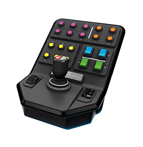 Logitech G Farm Sim Vehicle Side Panel for Simulation 2025 | Front loader stick, 25+ programmable buttons, cruise control dial, durable desk clamp, wired USB connection - style: Side Panel