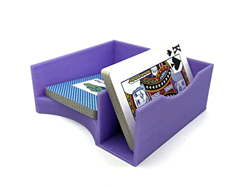 Draw and Discard Game Card Holder, Game Deck, Playing Card Holder (Purple) - color: Purple