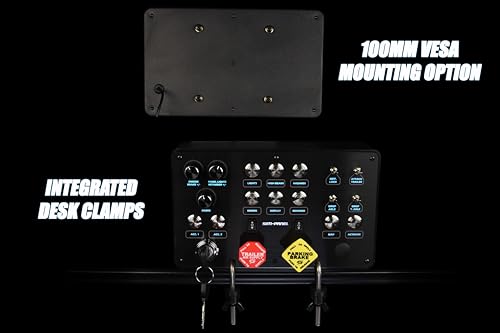 Sim-Panel Classic 2 Button Box for ATS/ETS2 (American Truck Simulator/Euro Truck Simulator) (Premium Black Brush Aluminum Finish) - style: Premium Black Brush Aluminum Finish