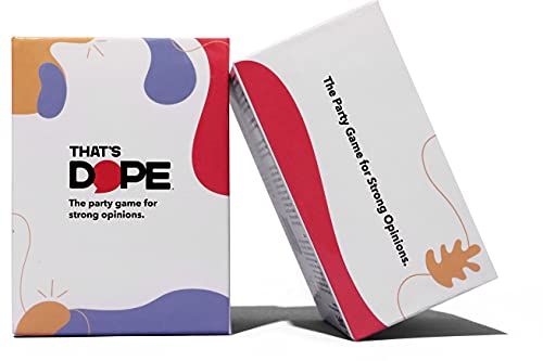 That's Dope: The Party Game for Strong Opinions • Core Pack | 288 Topic Cards, 6 Voting Card Game Set | Fun Adult and Family Party Game