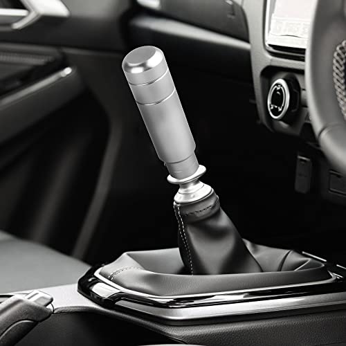 BARTOO Aluminum Weighted Manual Shift knobs, Long Stick Shift Knob Gear Shifter Knobs, Car Accessories Lever Cover Head Universal Shifter Knobs with 3 Threaded Adapters (Titanium Color) - color: Titanium color