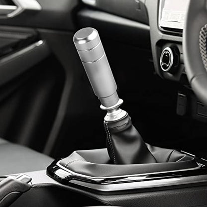 BARTOO Aluminum Weighted Manual Shift knobs, Long Stick Shift Knob Gear Shifter Knobs, Car Accessories Lever Cover Head Universal Shifter Knobs with 3 Threaded Adapters (Titanium Color) - color: Titanium color