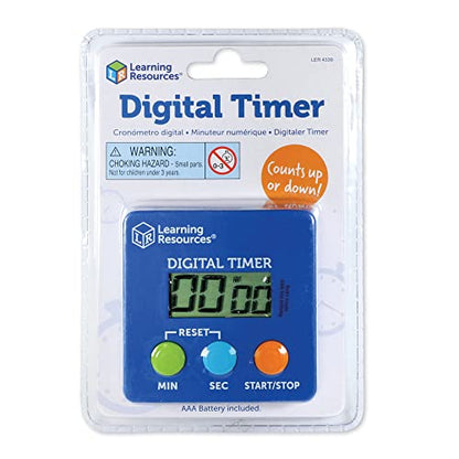 Learning Resources Digital Timer | Visual Timer for Kids, Digital Timers for Classroom, Kids Stopwatch, Magnetic Timers, Teacher Must Haves