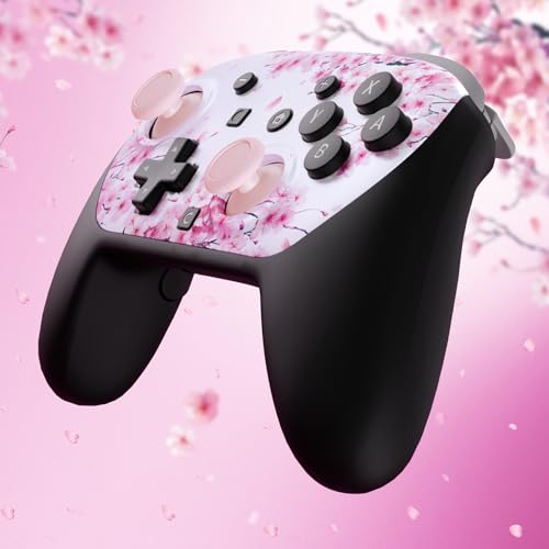 eXtremeRate DIY Replacement Faceplate Shell for Nintendo Switch 2 Pro Controller, Custom Front Housing Case, Thumbsticks and Screwdriver Tools for Switch 2 Pro Controller - Cherry Blossom Whisper - color: Cherry Blossom Whisper