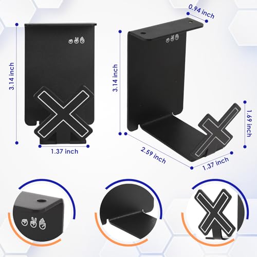 HC128 Headphone Holder Hanger for Desk, Include Adhesive Strips, Universal Headset Stand for PS4/PS5/Xbox/PC/Mac/Headphones Game Controller Hanger (X Shaped) - style: X Shaped