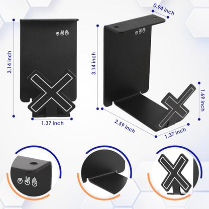 HC128 Headphone Holder Hanger for Desk, Include Adhesive Strips, Universal Headset Stand for PS4/PS5/Xbox/PC/Mac/Headphones Game Controller Hanger (X Shaped) - style: X Shaped