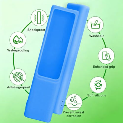 3Pack Remote Cover for Samsung Smart TV，Protective Silicone Case for Samsung Remote Control BN59-01357 BN59-01385 BN59-01265A, Anti-Slip Silicone Sleeve Skin CAN Glow in The Dark Blue Purple Green