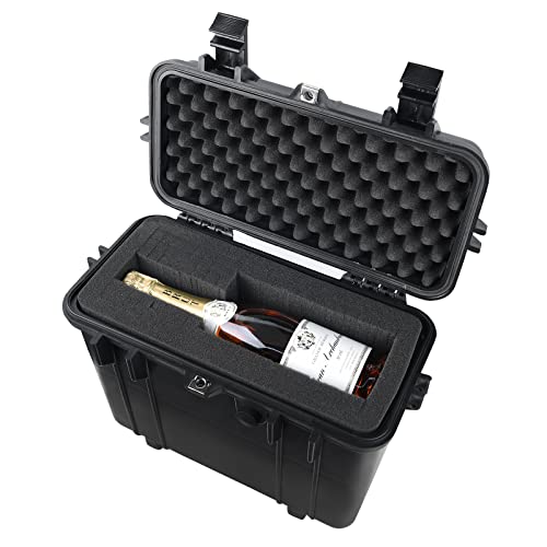 MEIJIA All Weather Waterproof Hard Camera Case With Customized Fit Foam Included, Elegant Black,Fit for Drones,camera,lens,16.26x8.66x13.39inches - size: 16.26"x8.66"x13.39"