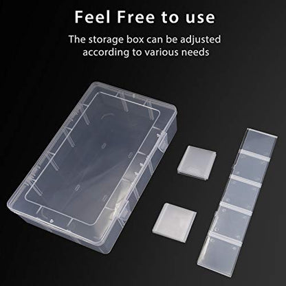 Umirokin 2 Pack 15 Grids Clear Plastic Organizer Box with Adjustable Dividers, Craft Storage Containers for Jewelry, Beads, Screws, Tackle Box, Washi Tapes, Small Parts Organizer for Arts and Crafts - size: 15 Girds 2 Packs
