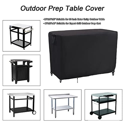 Kingling Prep Table Cover for Keter Unity Table 30''L x 24''W x 35''H | Waterproof Outdoor Stainless Steel Table Cover Protection 30 Inch for Patio Metal Grill Work Table/Cart
