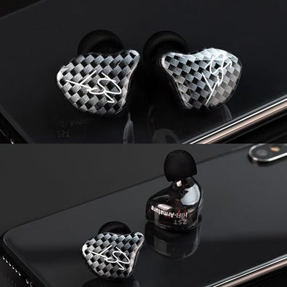YINYOO KZ-ZST Hybrid Banlance Armature with Dynamic in-Ear Earphone 1BA+1DD HiFi Headset Wired Earbuds IEM Headphones Gaming Earbuds (Black-zst Without Microphone) - color: black zst no mic, size: No mic, style: without mic