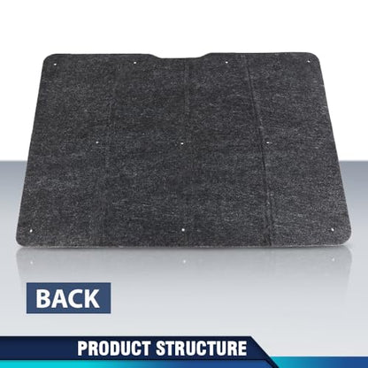 PIT66Hood Insulation Pad 1/2" W/ Clips Compatible with Buick Regal 1981-1987 - style: 1981-1987 Buick Regal