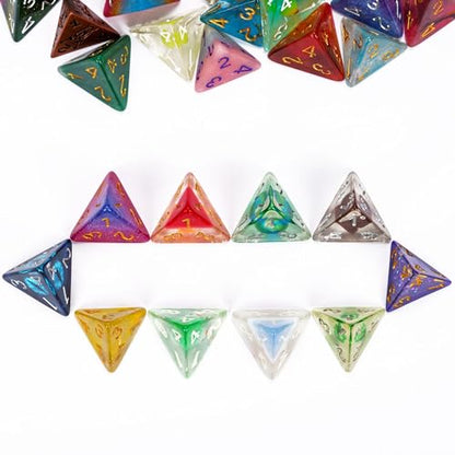 10 Pack of D4 Dice - Random Color Polyhedral Dice for D&D, DND, Table Games, Role Playing Games - color: 10pcs D4 Random Color