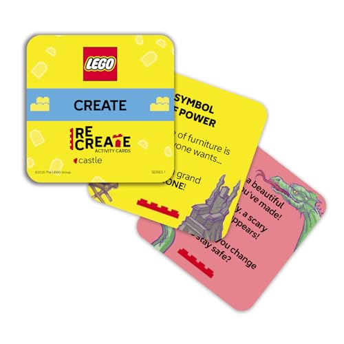 LEGO Recreate Activity Cards – Castle | Fantasy Building Game with 30+ Activity Cards & 25 LEGO Elements | Ages 6+ - style: Castle