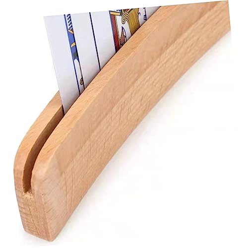 Happyyami Wooden Card Rack Holder for Playing Cards for Gaming and Toy Base for Organized Play for Boys and Girls and Adults