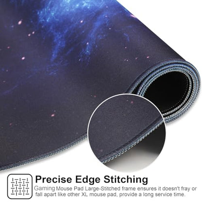 XXL Gaming Mouse Pad 35.4x15.7 Professional Large Mouse Pad & Computer Game Mouse Mat-90x40 Spacebluedot - color: 90x40 Spacebluedot, size: 35.4x15.7x0.1IN