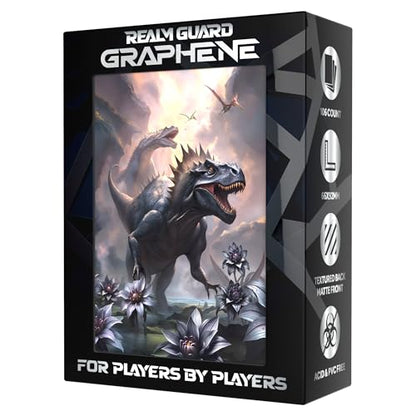 Graphene -100ct Textured Matte TCG/MTG Card Art Sleeves (Black Lotus Dinosaur) - style: Graphene