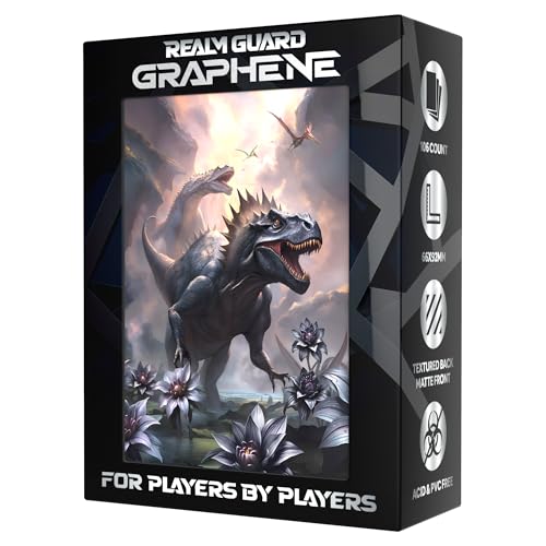 Graphene -100ct Textured Matte TCG/MTG Card Art Sleeves (Black Lotus Dinosaur) - style: Graphene