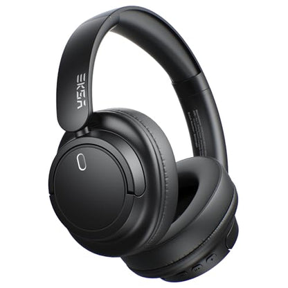 EKSA Wireless Headphones Over Ear, Bluetooth Headphones with Microphone, Hi-Res Audio, 90H Playtime, 6 EQ Modes, Lightweight, Foldable, Bluetooth Headset for PC/Cellphone/Home/Travel/Office Black