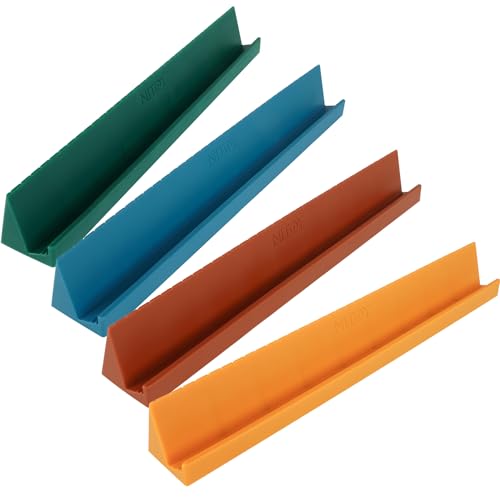 Silicone Domino Racks Set of 4, Anti-Slip Holders 3 Tilt Angles | Colorful Dominoes Trays Fits Double 6 Tiles, Mexican Train, For Chickenfoot & Family Game Nights (Dominoes NOT Included) - color: Deep Color, size: 4PCS
