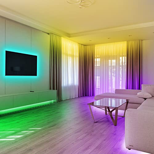 dalattin 100ft Led Lights for Bedroom Led Strip Lights Color Changing Lights with 44 Keys Remote,2 Rolls of 50ft - size: 100 ft