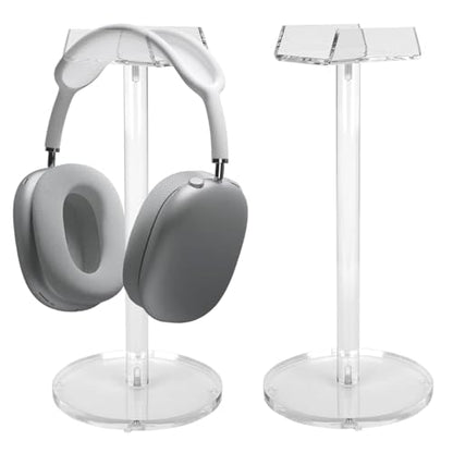 Acrylic Desktop Headphone Holder, Countertop Accessories Stand,Universal for All Music Gaming Headsets 1 Pack(DP015) - color: clear