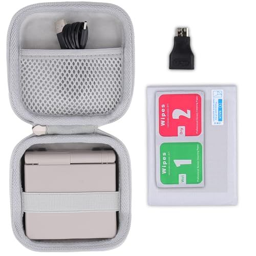 Khanka Hard Case for Anbernic RG Rotate/RG34XXSP/RG35XXSP Retro,White | EVA Hard Shell, Hand Strap Portability, Soft Interior Lining, Secure Custom Fit, Smooth Zipper Opening, Protective Case Only - style: White