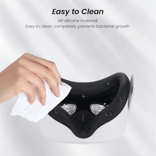 ZVTE Head Strap for Meta Quest 2, All-in-One VR Accessories Kit with Replacement Strap, Controller Grips, Silicone Face Pad Cover, Thumb Caps for Oculus Quest 2