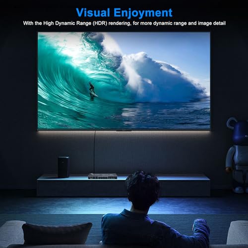 8K HDMI Switcher 5 in 1 Out, HDMI Splitter with IR Remote Switcher Selector Box Support 8K@60Hz 4K@120Hz, HDMI 2.1 Switch Compatible with PS 5/4/3 Xbox Switch Roku TV Fire Stick