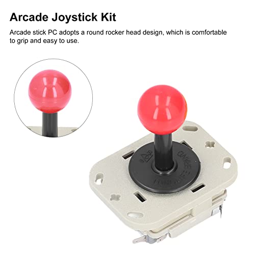 Stick Joystick Kit, Buttons with Mechanical Keyboard Sound, DIY Game Controller for PC and Console Gaming, Includes 8 Large Buttons and 2 Small Buttons