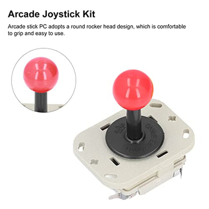 Stick Joystick Kit, Buttons with Mechanical Keyboard Sound, DIY Game Controller for PC and Console Gaming, Includes 8 Large Buttons and 2 Small Buttons
