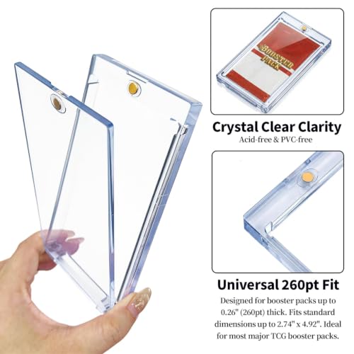 10PCS Magnetic Booster Pack Protector – One-Touch UV & Acid-Free Clear Display Case for Standard TCG & Sports Booster Packs - size: 10PCS
