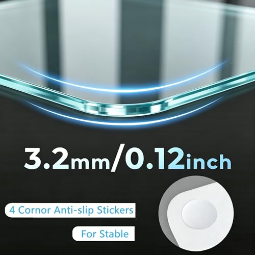 Glass Gaming Mouse Pad,Clear Hard Surface Gaming Mousepad,17.7''X15.7'' Tempered Glass Desk Mat,Ultra-Smooth Large Square Desk Mat,Improved Precision and Speed for Esports FPS Players - color: Transparent