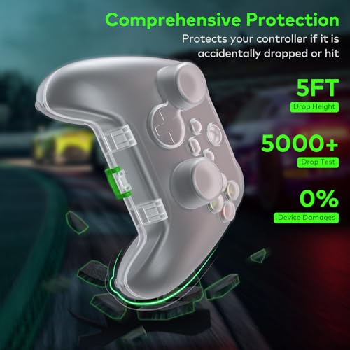 Tiiletzote Protective Travel Case for Xbox Series X/S Controller, 1:1 Fit | Hard Shell Carrying Case, Joystick Protection, Space-Saving, Dust-Resistant, Anti-scratch, Shock-proof Compact Storage Cover - color: White