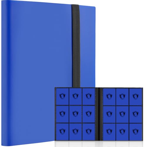 Card Binder, Premium Card Book for 360 Cards, Sturdy Card Album for Collectible Cards, Side-Loading Card Collection Folder for TCG, MTG, Yugioh, Other Game Cards, Sport Cards, Dark blue - color: 1-Dark blue, size: 9 Pocket 360