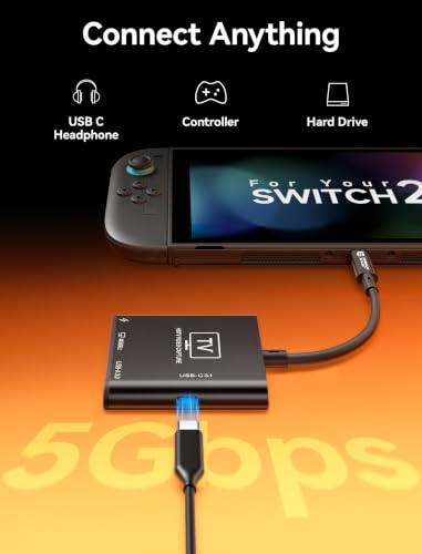 JSAUX Video Capture Card Intended for Nintendo Switch 2/Steam Deck/ROG Ally | 4K 60Hz HDMI Passthrough, 1080P 60FPS Record, Compatible with Nintendo Switch 2/Steam Deck/ROG Ally/Legion/Phone/Laptop