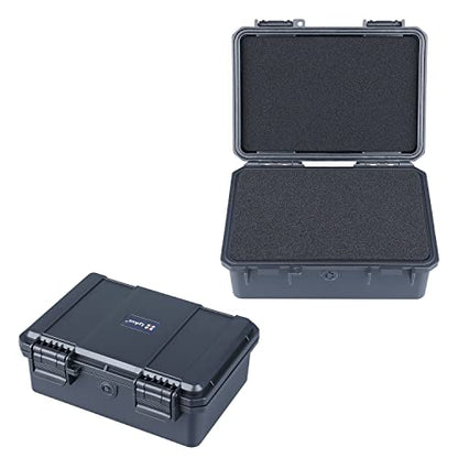 Lykus HC-1820 Mini Hard Case Dry Box with Foam Insert, Interior Size 7.1x4.7x2.7 in, IP66 Splash-Proof, Suitable for Cellphones, Tools, Small Devices and More - style: Int. Size: 7.1x4.7x2.7 in