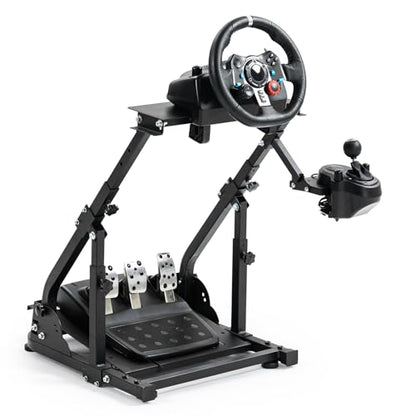 Hottoby G923 Racing Steering Wheel Stand Reinforcement Bar Fit for Logitech Thrustmaster G27,G29,G920 T300RS,T80,T150 Driving Simulator Frame,No Steering Wheel,Pedals,Handbrake