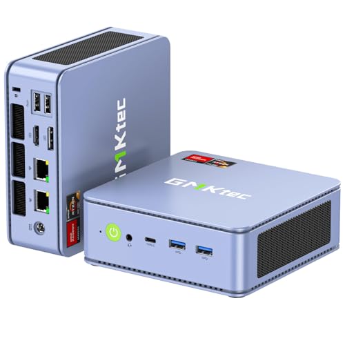 GMKtec M5 Ultra Gaming Mini PC Ryzen 7 7730U (Upgraded 7430U/ 5825U), 32GB RAM 512GB SSD Dual NIC LAN 2.5GbE Desktop Computers, Triple 4K Display, WiFi 6E, USB-C, BT 5.2, DP, HDMI 2.0 Blue - size: R7 7730U Blue 32GB DDR4 + 512GB