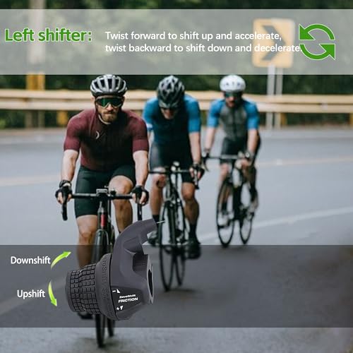 3 Speed Grip Shifter, Left SL-RS25-3L Gear Shifter Lever Bicycle Twist Grip Thumb Gear Shifter for MTB Folding Mountain Bike (RS25-3 Speed Shifter) - size: RS25-3 speed shifter
