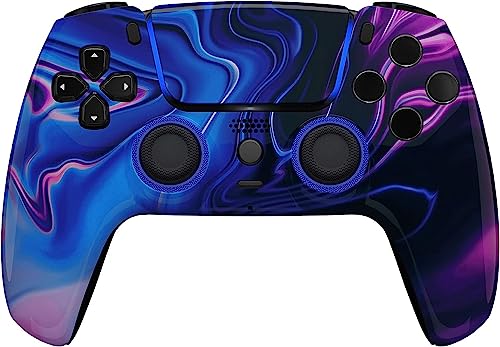 Custom Controllerzz Custom Wireless Controller Compatible with PS5 - Multiple Designs Available (PS5 Blue & Purple Swirl) - color: PS5 Blue & Purple Swirl