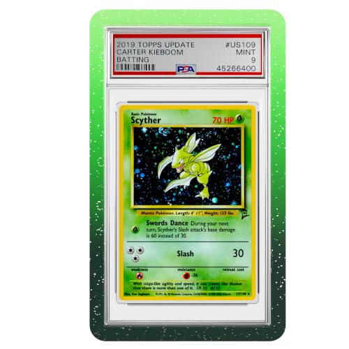 VALUN PSA Slab Guard Green Sparkling Gradient (1 PC)– Hard TPU PSA Slab Protector Guard for Graded Cards – PSA Slab Bumper Guard for PSA Slabs – Card Slab Protector for PSA Card Protection - color: Green Sparkling 1