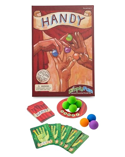 SimplyFun Handy - Family Game for Kids and Adults Ages 8+ - Fine Motor Skills Game with Soft Balls and Cards - Classroom, Party, or Family Game Night Fun - style: Handy