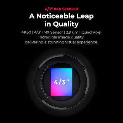 YOLOLIV YoloCam S7, 4K60 Streaming Webcam with Interchangeable Lens | ToF AutoFocus, Software Control, 4X Zoom, HDR, DSLR-Like Control, Cinematic Effects, HDMI Out & USB Out, Camera Body Only