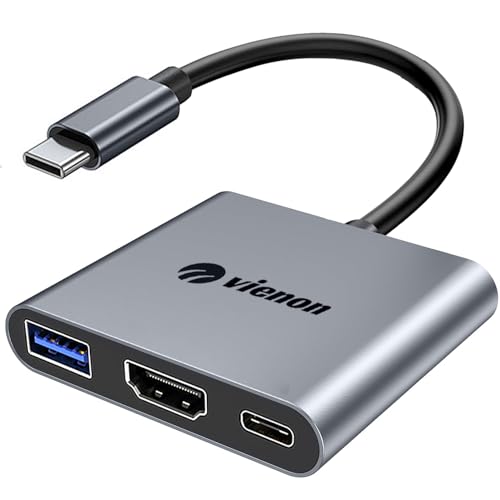 USB C to HDMI Multiport Adapter, USB C Hub with 4k HDMI+ USB 3.0 5Gbps + 100W PD Fast Charging Port, USB Type C to HDMI Converter for MacBook, iPad pro,Chromebook, and More - style: 3-in-1