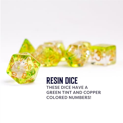 FanRoll 16mm Resin Poly DND Dice Set: Elephant Dice, Role Playing Game Dice for Dungeons and Dragons